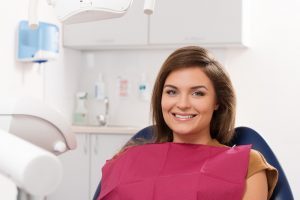 young woman at a dental checkup